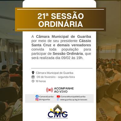 21 Sessão Ordinária