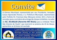 Asilo São Vicente de Paulo receberá R$ 90 mil