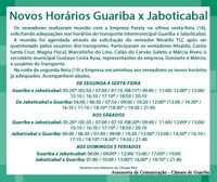 Atenção para os novos horários do transporte intermunicipal Guariba x Jaboticabal