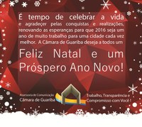 A Câmara Municipal de Guariba deseja a  todos Boas Festas!