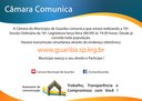 Comunicado 70ª. Sessão Ordinária