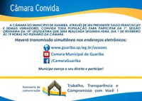 Convite 1ª. Sessão Ordinária