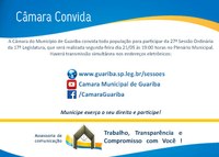 Convite 27ª. Sessão Ordinária