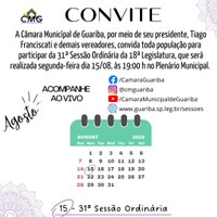 Convite 31 Sessão Ordinária