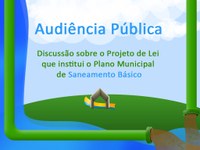 Convite para Audiência Pública sobre o Plano Municipal de Saneamento Básico