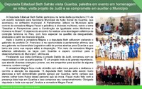 Deputada Estadual Beth Sahão visita Guariba, palestra em evento em homenagem às mães, visita projeto de Judô e se compromete em auxiliar o Município