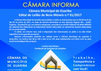 Edital de Leilão de Bens Móveis n.º 01/2017