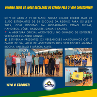  Guariba sedia os Jogos Escolares do Estado pelo 3º ano consecutivo!