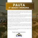 Pauta 17ª Sessão Ordinária