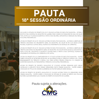 Pauta 18ª Sessão Ordinária
