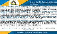 Pauta 18ª Sessão