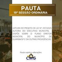 pauta 19 Sessão Ordinária