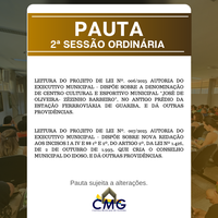 Pauta 2 Sessão Ordinária