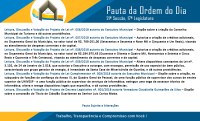 Pauta 21ª Sessão Ordinária