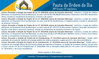 Pauta 30ª Sessão Ordinária