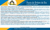 Pauta 5ª. Sessão Ordinária 