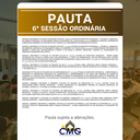 Pauta 6ª Sessão Ordinária