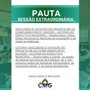 Pauta Sessão Extraordinária