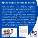 R$ 500 mil para a Saúde de Guariba