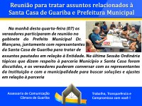 Reunião para tratar assuntos relacionados à Santa Casa de Guariba e Prefeitura Municipal