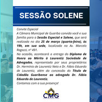 Sessão Solene Título de Cidadão Dr. Fábio Laurentiz